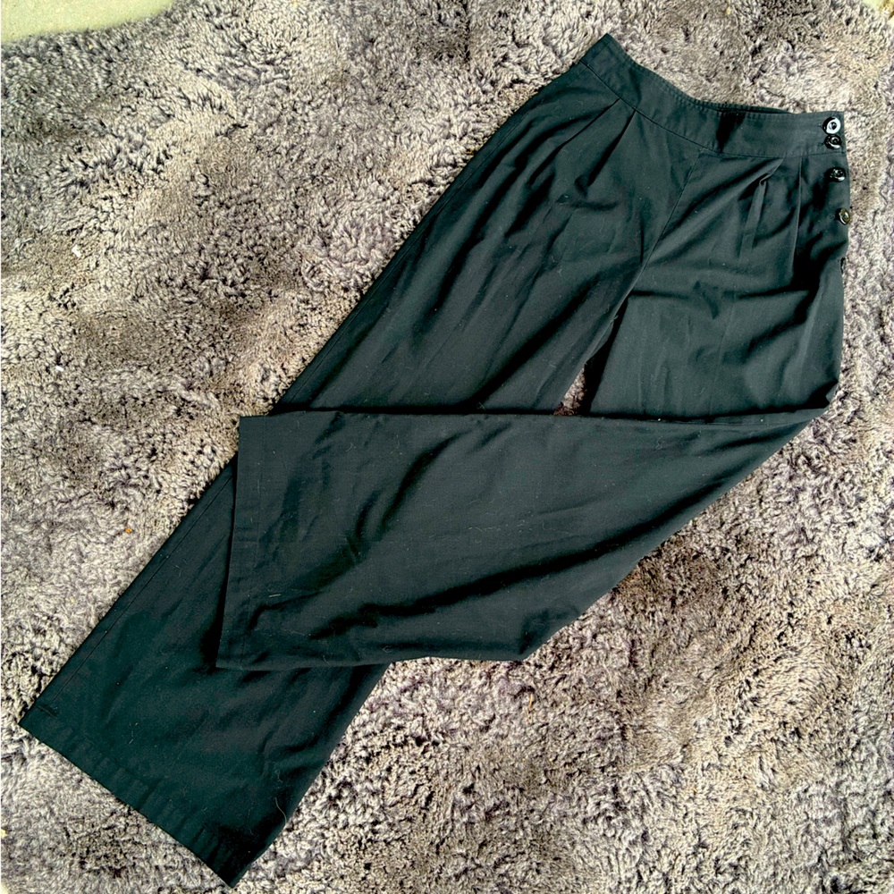 Black Wide-Leg Trousers